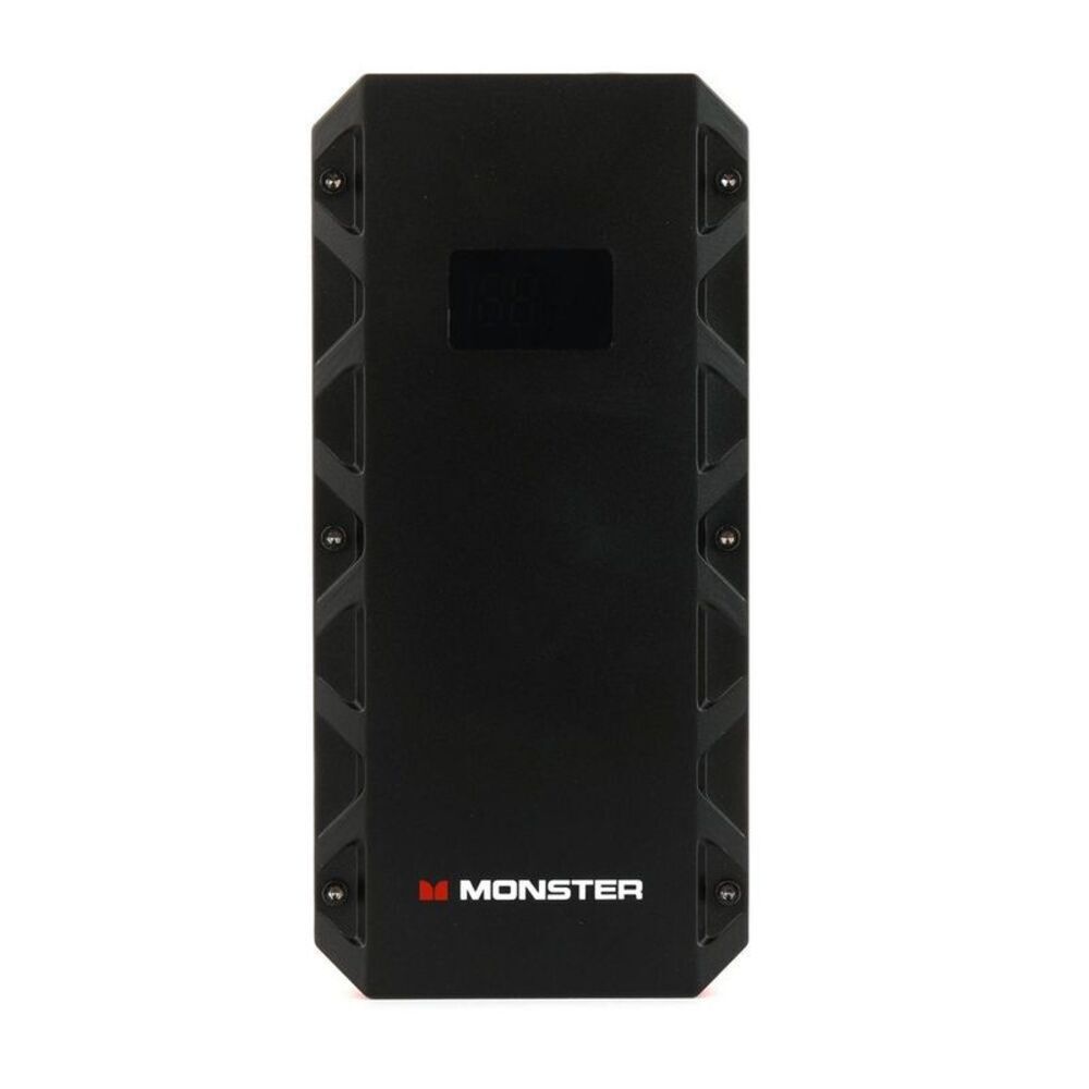 Monster -  8000mAh Jump Starter Power Bank Dual USB S Black